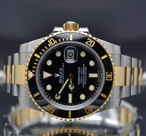 rolex submariner two tone black face|rolex submariners for sale.